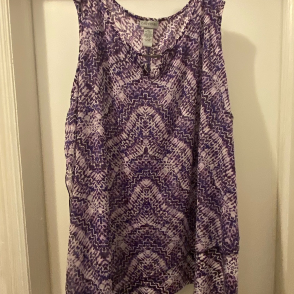 Catherines Purple Flutter Tank